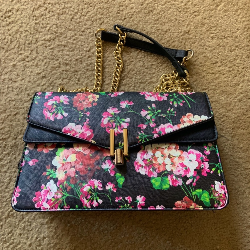 Floral shoulder and cross body bag
